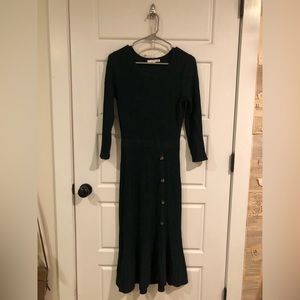 Green mid calf dress